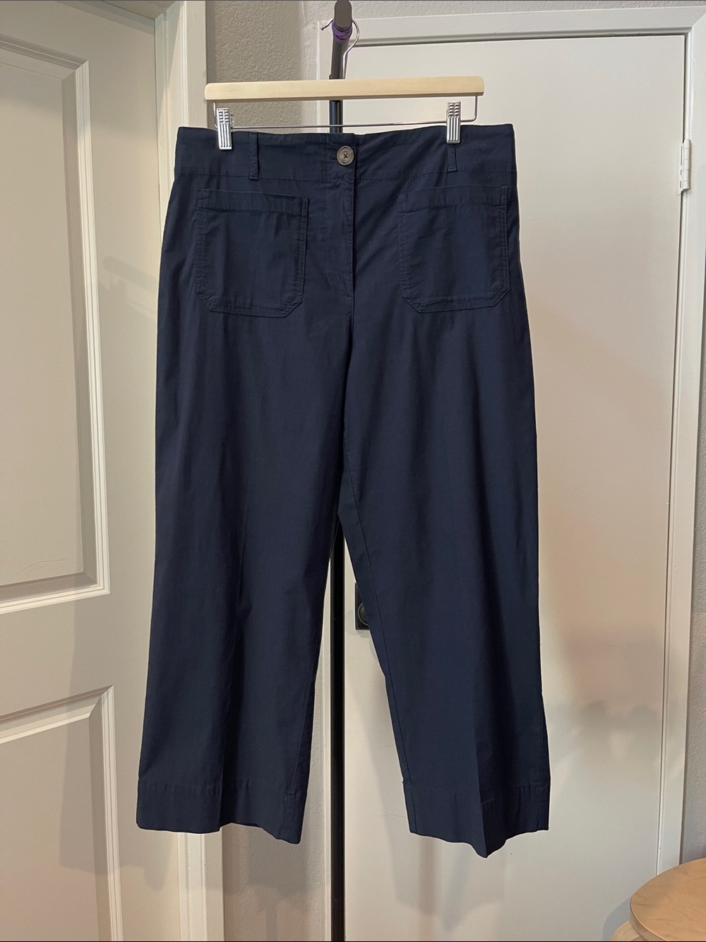 Hilary Radley Navy Label Detail Trousers